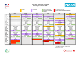 Bus France Services De L'avesnois Planning 1Er Semestre 2020