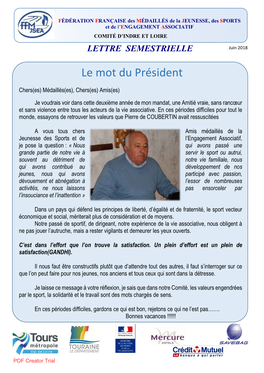 Le Mot Du Président