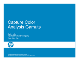 Capture Color Analysis Gamuts