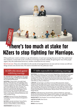 There's Too Much at Stake for Nzers to Stop Fighting for Marriage