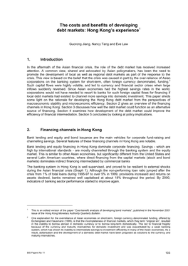 BIS Papers No 11: the Development of Bond Markets in Emerging Economies