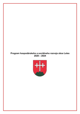 Program Hospodárskeho a Sociálneho Rozvoja Obce Leles 2020 – 2024