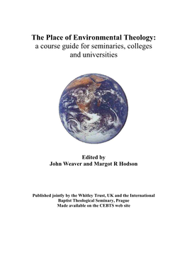 Environmental Theology Course 2007