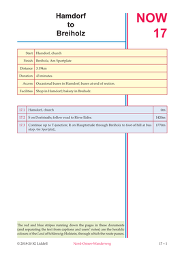 NOW 17 Hamdorf to Breiholz