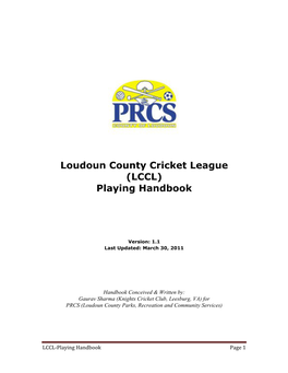 LCCL) Playing Handbook