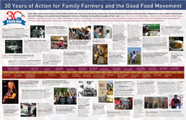 30 Years of Action for Family Farmers and the Good Food Movement