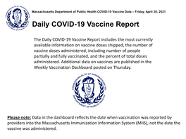 Daily COVID-19 Vaccine Report