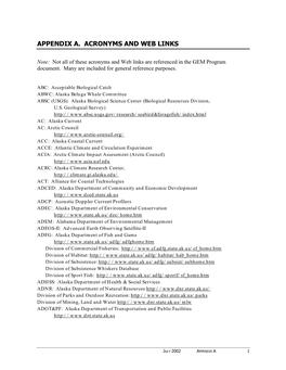 GEM Program Document Appendix A