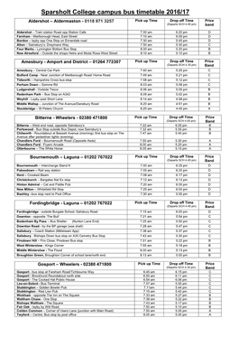 Campus Bus & Train Routes