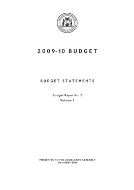 2009-10 Budget Paper No 2 Vol 3