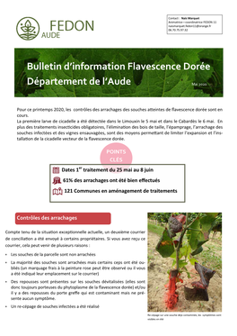 Bulletin D'information Flavescence Dorée Département De L'aude