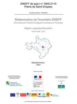 Fiche ZNIEFF Languedoc-Roussillon