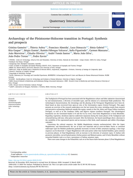 Archaeology of the Pleistocene-Holocene Transition In