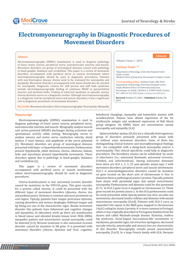 Electromyoneurography in Diagnostic Procedures of Movement Disorders