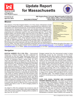 Update Report for Massachusetts