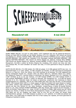 Nieuwsbrief 165 8 Mei 2010