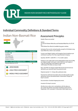 Indian Non-Basmati Rice Methodology Guide