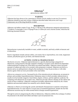 Aldactone® Spironolactone Tablets, USP