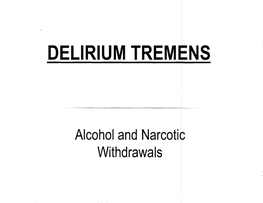 Delirium Tremens