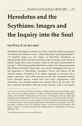 Herodotus and the Scythians : DE ALVAREZ 119