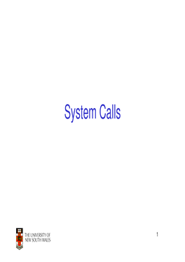 System Calls