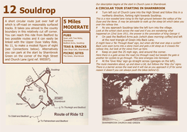 12 Souldrop # Turn Left out of Church Lane Into the High Street and Follow This in a Northerly Direction, Forking Right Towards Souldrop