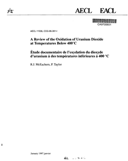 A Review of the Oxidation of Uranium Dioxide at Temperatures Below 400°C