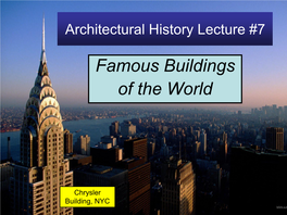 Architecture Lecture 7