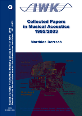 Collected Papers in Musical Acoustics 1995/2003