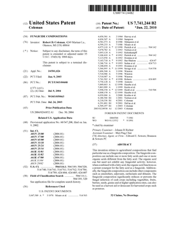 (12) United States Patent (10) Patent No.: US 7,741,244 B2 Coleman (45) Date of Patent: *Jun