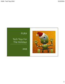 PURA Tech Toys for the Holidays