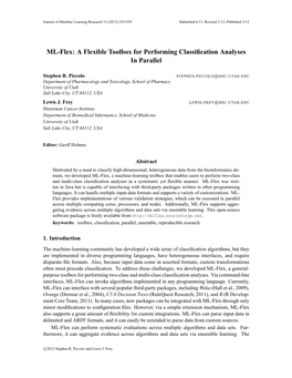 ML-Flex: a Flexible Toolbox for Performing Classification Analyses