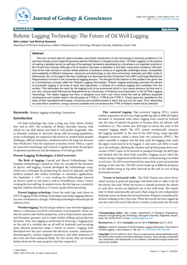 Robotic Logging Technology: the Future of Oil Well Logging