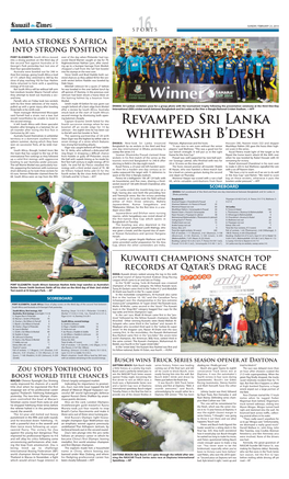 Revamped Sri Lanka Whitewash B'desh