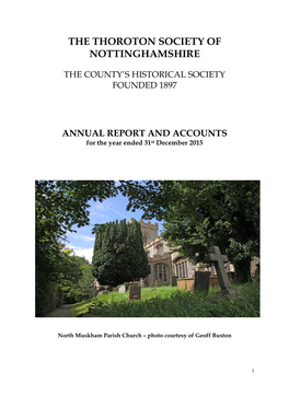 Annual Report for the Year Ended 31St December 2015