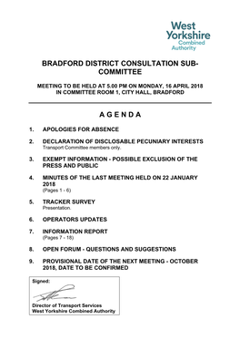 (Public Pack)Agenda Document for Bradford District Consultation Sub