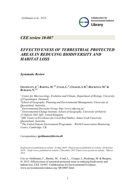 CEE Review 10-00 EFFECTIVENESS of TER AREAS in REDUCING BI