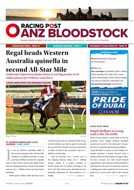 Regal Heads Western Australia Quinella in Second All-Star Mile