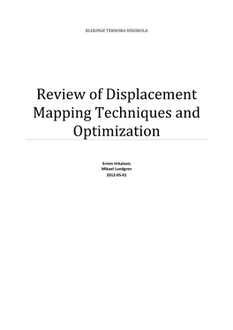 Review of Displacement Mapping Techniques and Optimization