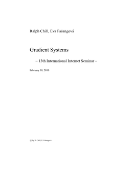 Gradient Systems