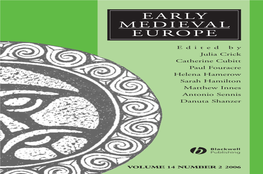 Early Medieval Europe Early Medieval Early Europe Medieval