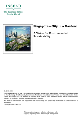 Singapore – City in a Garden