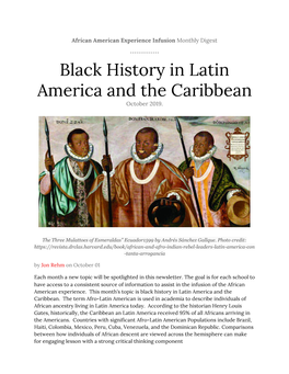 Black History in Latin America and the Caribbean October 2019