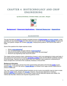 Chapter 4 Biotechnology and Crop Engineering