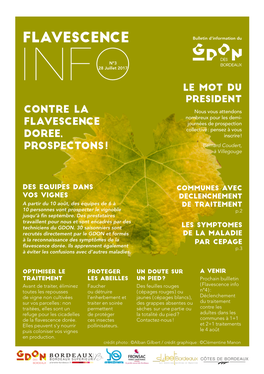 FLAVESCENCE Bulletin D’Information Du