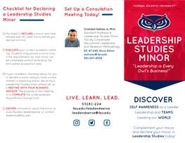 Leadership Studies Minor Brochure