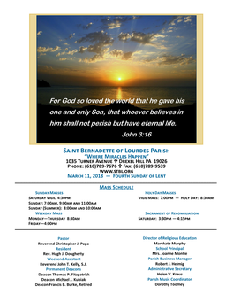 Church Bulletin 2012