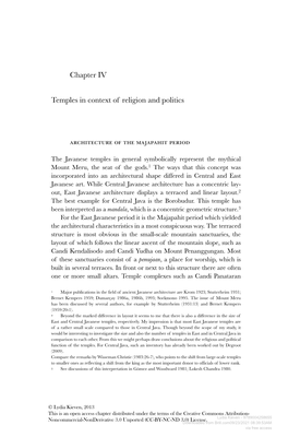 Chapter IV Temples in Context of Religion and Politics |
