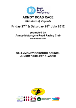 JUNIOR CLASSIC Armoy 3.008 Miles Junior Classic Qualifying 27/07/2012 17:40 Practice Started at 18:15:10