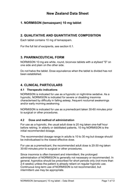 New Zealand Data Sheet